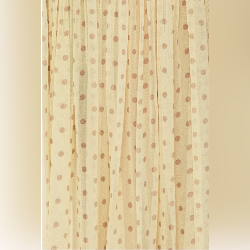 NWT HELSA Helsa Costanza Gown in butter yellow polka dot - Picture 13 of 17